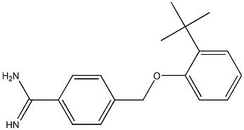 4-(2-tert-butylphenoxymethyl)benzene-1-carboximidamide 结构式