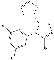 4-(3,5-dichlorophenyl)-5-(thiophen-2-yl)-4H-1,2,4-triazole-3-thiol 结构式