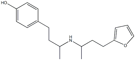 4-(3-{[4-(furan-2-yl)butan-2-yl]amino}butyl)phenol 结构式