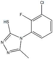 4-(3-chloro-2-fluorophenyl)-5-methyl-4H-1,2,4-triazole-3-thiol 结构式