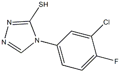 4-(3-chloro-4-fluorophenyl)-4H-1,2,4-triazole-3-thiol 结构式