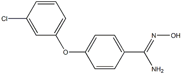 4-(3-chlorophenoxy)-N'-hydroxybenzene-1-carboximidamide 结构式