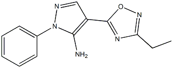 4-(3-ethyl-1,2,4-oxadiazol-5-yl)-1-phenyl-1H-pyrazol-5-amine 结构式