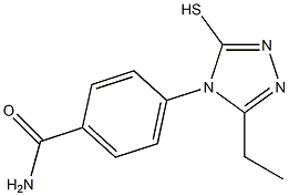 4-(3-ethyl-5-sulfanyl-4H-1,2,4-triazol-4-yl)benzamide 结构式