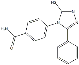 4-(3-phenyl-5-sulfanyl-4H-1,2,4-triazol-4-yl)benzamide 结构式