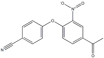 4-(4-acetyl-2-nitrophenoxy)benzonitrile 结构式
