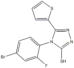 4-(4-bromo-2-fluorophenyl)-5-(thiophen-2-yl)-4H-1,2,4-triazole-3-thiol 结构式