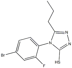 4-(4-bromo-2-fluorophenyl)-5-propyl-4H-1,2,4-triazole-3-thiol 结构式