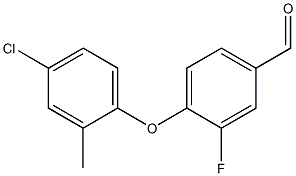 4-(4-chloro-2-methylphenoxy)-3-fluorobenzaldehyde 结构式