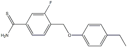 4-(4-ethylphenoxymethyl)-3-fluorobenzene-1-carbothioamide 结构式