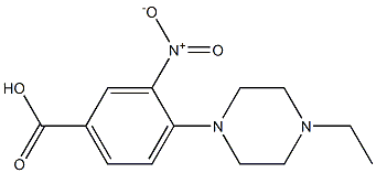 4-(4-ethylpiperazin-1-yl)-3-nitrobenzoic acid 结构式