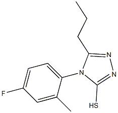 4-(4-fluoro-2-methylphenyl)-5-propyl-4H-1,2,4-triazole-3-thiol 结构式