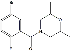 4-(5-bromo-2-fluorobenzoyl)-2,6-dimethylmorpholine 结构式