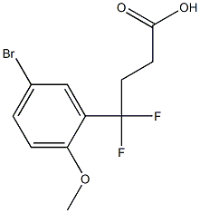 4-(5-bromo-2-methoxyphenyl)-4,4-difluorobutanoic acid 结构式
