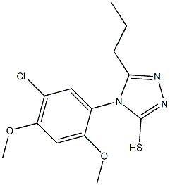 4-(5-chloro-2,4-dimethoxyphenyl)-5-propyl-4H-1,2,4-triazole-3-thiol 结构式