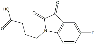 4-(5-fluoro-2,3-dioxo-2,3-dihydro-1H-indol-1-yl)butanoic acid 结构式
