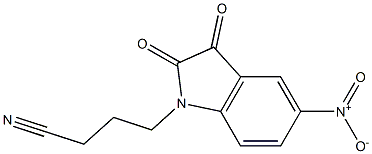 4-(5-nitro-2,3-dioxo-2,3-dihydro-1H-indol-1-yl)butanenitrile 结构式