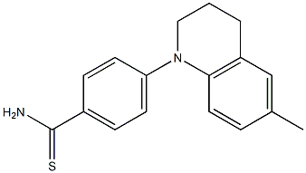 4-(6-methyl-1,2,3,4-tetrahydroquinolin-1-yl)benzene-1-carbothioamide 结构式