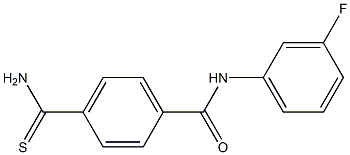 4-(aminocarbonothioyl)-N-(3-fluorophenyl)benzamide 结构式