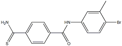 4-(aminocarbonothioyl)-N-(4-bromo-3-methylphenyl)benzamide 结构式