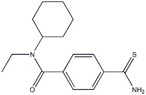 4-(aminocarbonothioyl)-N-cyclohexyl-N-ethylbenzamide 结构式