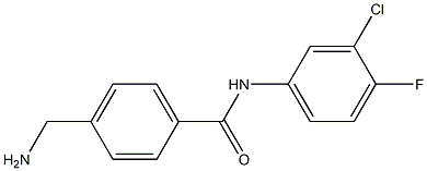 4-(aminomethyl)-N-(3-chloro-4-fluorophenyl)benzamide 结构式