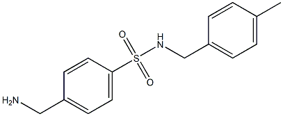 4-(aminomethyl)-N-(4-methylbenzyl)benzenesulfonamide 结构式