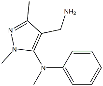 4-(aminomethyl)-N,1,3-trimethyl-N-phenyl-1H-pyrazol-5-amine 结构式