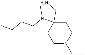 4-(aminomethyl)-N-butyl-1-ethyl-N-methylpiperidin-4-amine 结构式