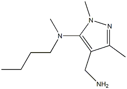 4-(aminomethyl)-N-butyl-N,1,3-trimethyl-1H-pyrazol-5-amine 结构式