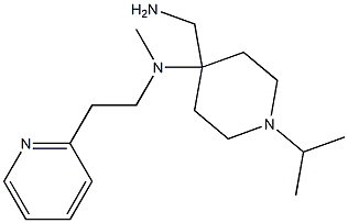4-(aminomethyl)-N-methyl-1-(propan-2-yl)-N-[2-(pyridin-2-yl)ethyl]piperidin-4-amine 结构式