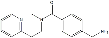 4-(aminomethyl)-N-methyl-N-[2-(pyridin-2-yl)ethyl]benzamide 结构式