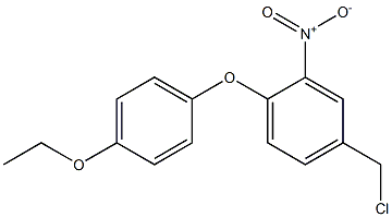4-(chloromethyl)-1-(4-ethoxyphenoxy)-2-nitrobenzene 结构式