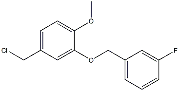 4-(chloromethyl)-2-[(3-fluorophenyl)methoxy]-1-methoxybenzene 结构式