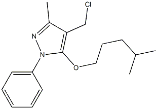 4-(chloromethyl)-3-methyl-5-[(4-methylpentyl)oxy]-1-phenyl-1H-pyrazole 结构式