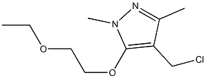 4-(chloromethyl)-5-(2-ethoxyethoxy)-1,3-dimethyl-1H-pyrazole 结构式