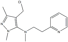 4-(chloromethyl)-N,1,3-trimethyl-N-[2-(pyridin-2-yl)ethyl]-1H-pyrazol-5-amine 结构式