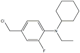 4-(chloromethyl)-N-cyclohexyl-N-ethyl-2-fluoroaniline 结构式