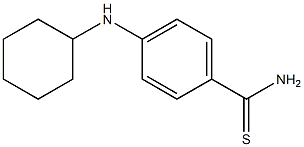 4-(cyclohexylamino)benzene-1-carbothioamide 结构式
