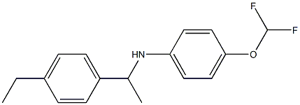 4-(difluoromethoxy)-N-[1-(4-ethylphenyl)ethyl]aniline 结构式