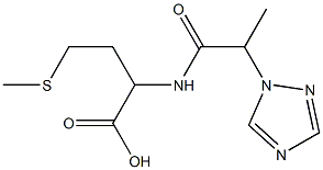 4-(methylsulfanyl)-2-[2-(1H-1,2,4-triazol-1-yl)propanamido]butanoic acid 结构式