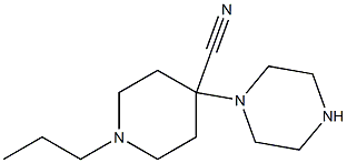 4-(piperazin-1-yl)-1-propylpiperidine-4-carbonitrile 结构式