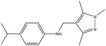 4-(propan-2-yl)-N-[(1,3,5-trimethyl-1H-pyrazol-4-yl)methyl]aniline 结构式