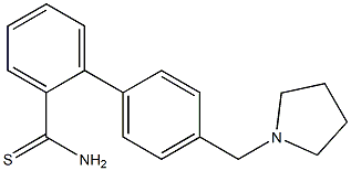 4'-(pyrrolidin-1-ylmethyl)-1,1'-biphenyl-2-carbothioamide 结构式