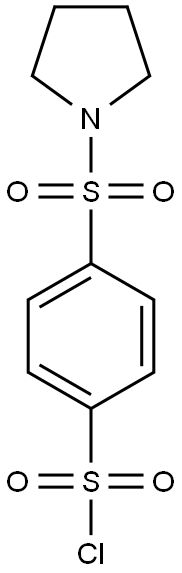 4-(pyrrolidine-1-sulfonyl)benzene-1-sulfonyl chloride 结构式