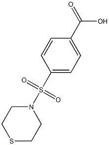 4-(thiomorpholine-4-sulfonyl)benzoic acid 结构式