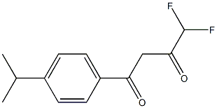 4,4-difluoro-1-[4-(propan-2-yl)phenyl]butane-1,3-dione 结构式