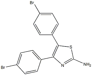 4,5-bis(4-bromophenyl)-1,3-thiazol-2-amine 结构式