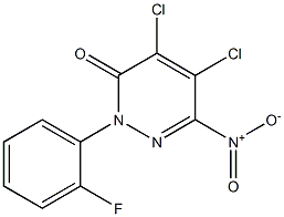 4,5-dichloro-2-(2-fluorophenyl)-6-nitropyridazin-3(2H)-one 结构式