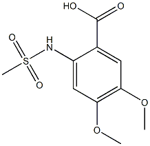 4,5-dimethoxy-2-[(methylsulfonyl)amino]benzoic acid 结构式